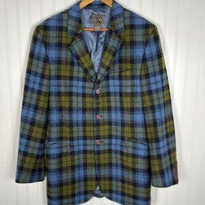 Vintage | Plaid | 100% new wool |Men’s blazer